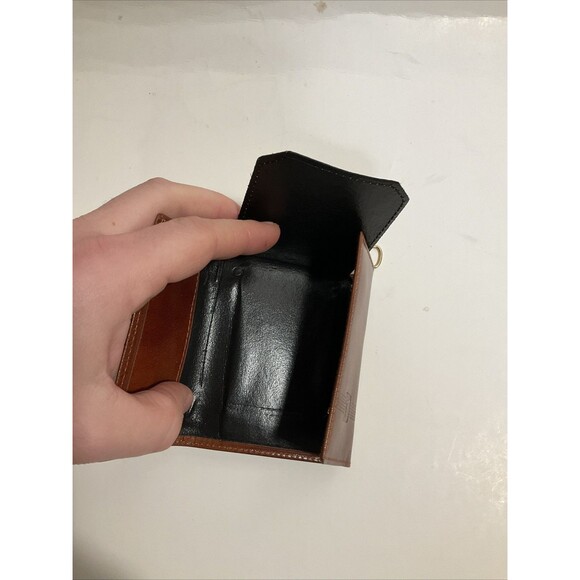 Temptations Brown Leather Key Wallet Vintage Keeper - Picture 8 of 10